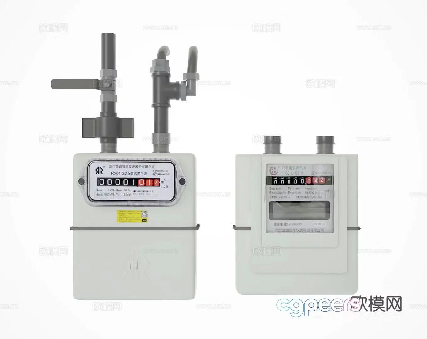 Gas meter 3D model