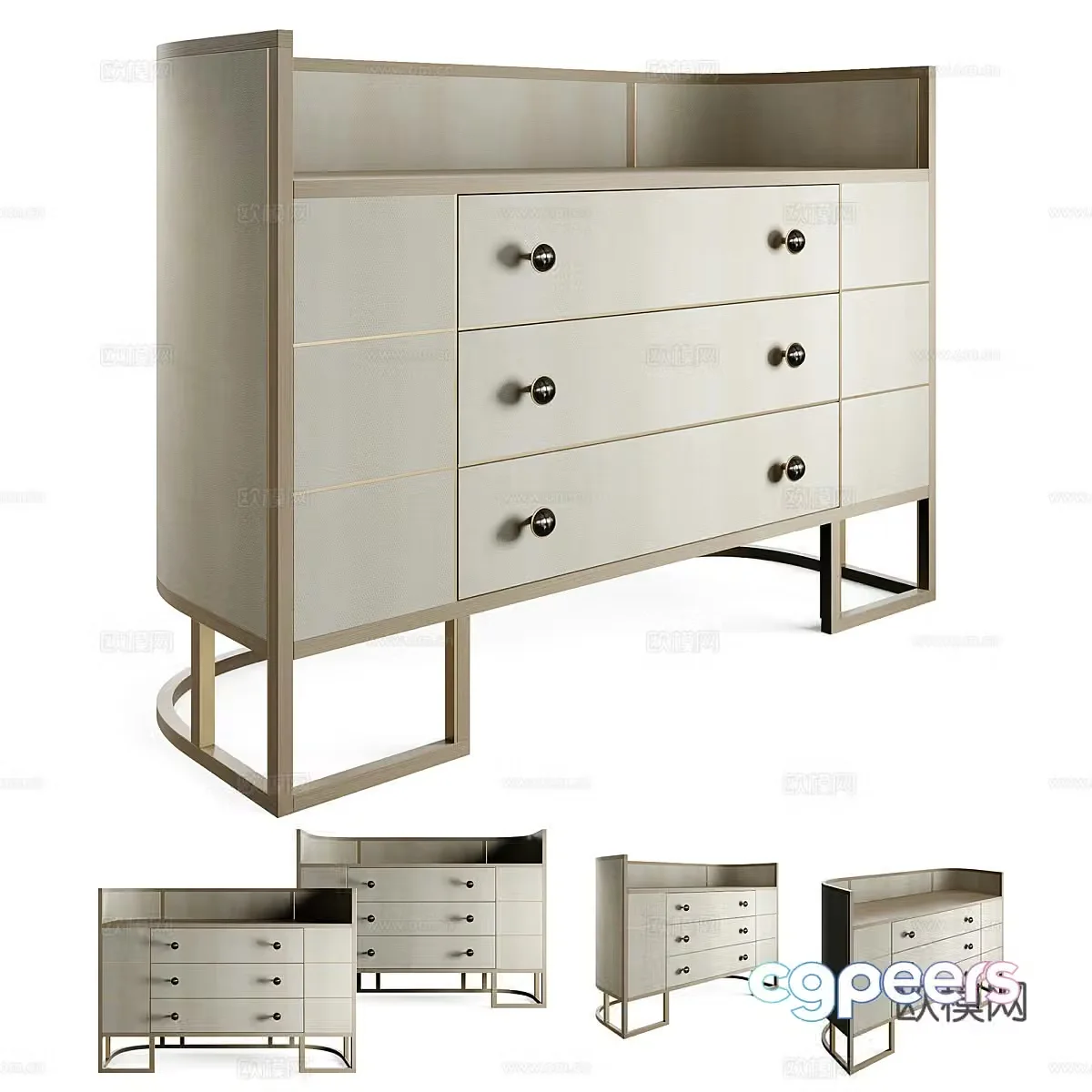 New Chinese light luxury Frato PARMA chest of drawers 3D model
