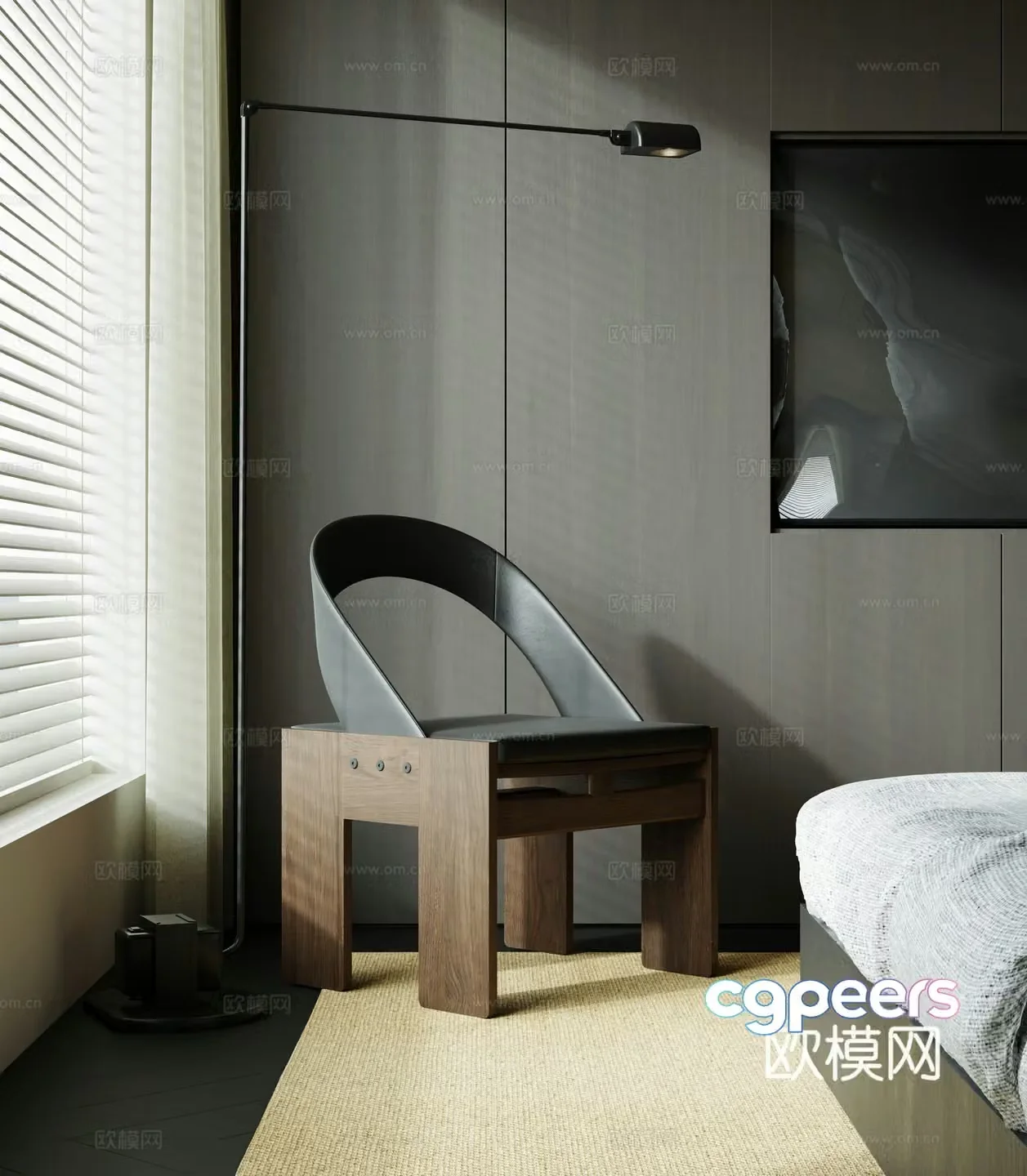 Modern leisure chair 3d model