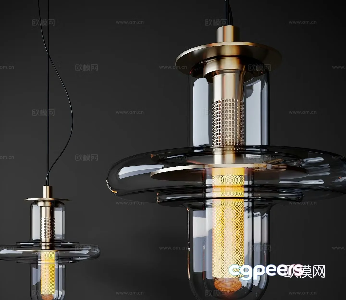 glass chandelier 3d model