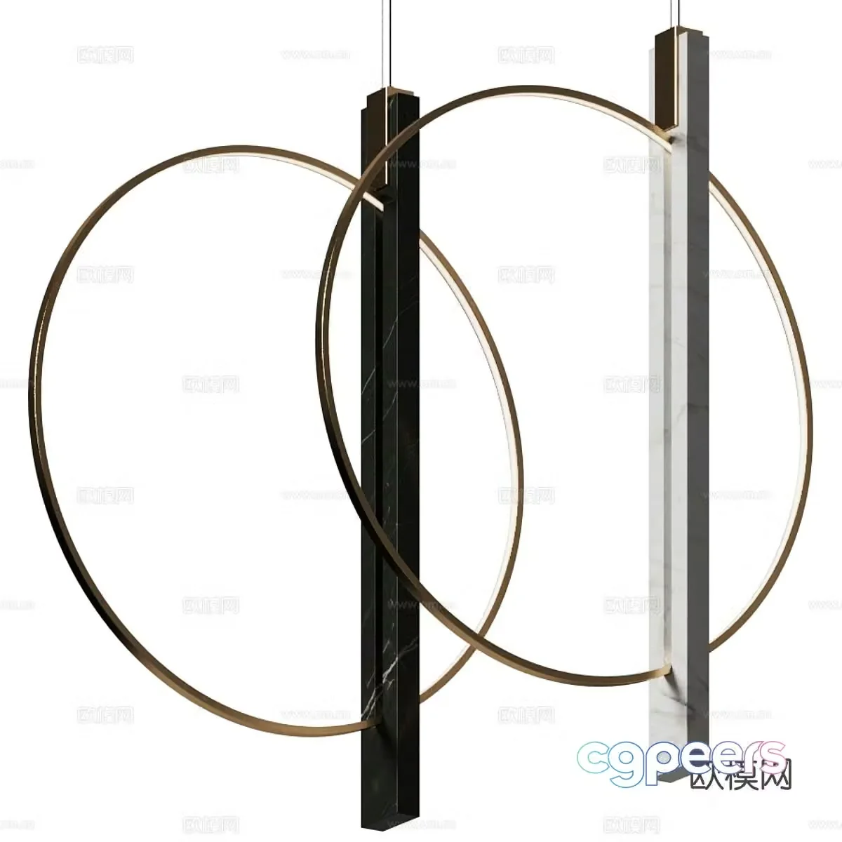 Minimalist wall light ring wall light 3d model