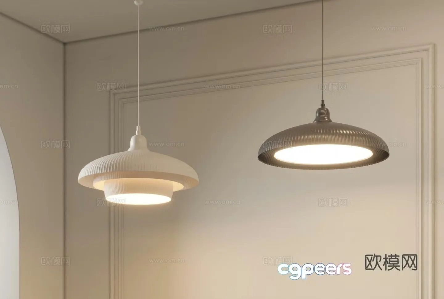 Modern Chandelier Decorative Light 3D Model