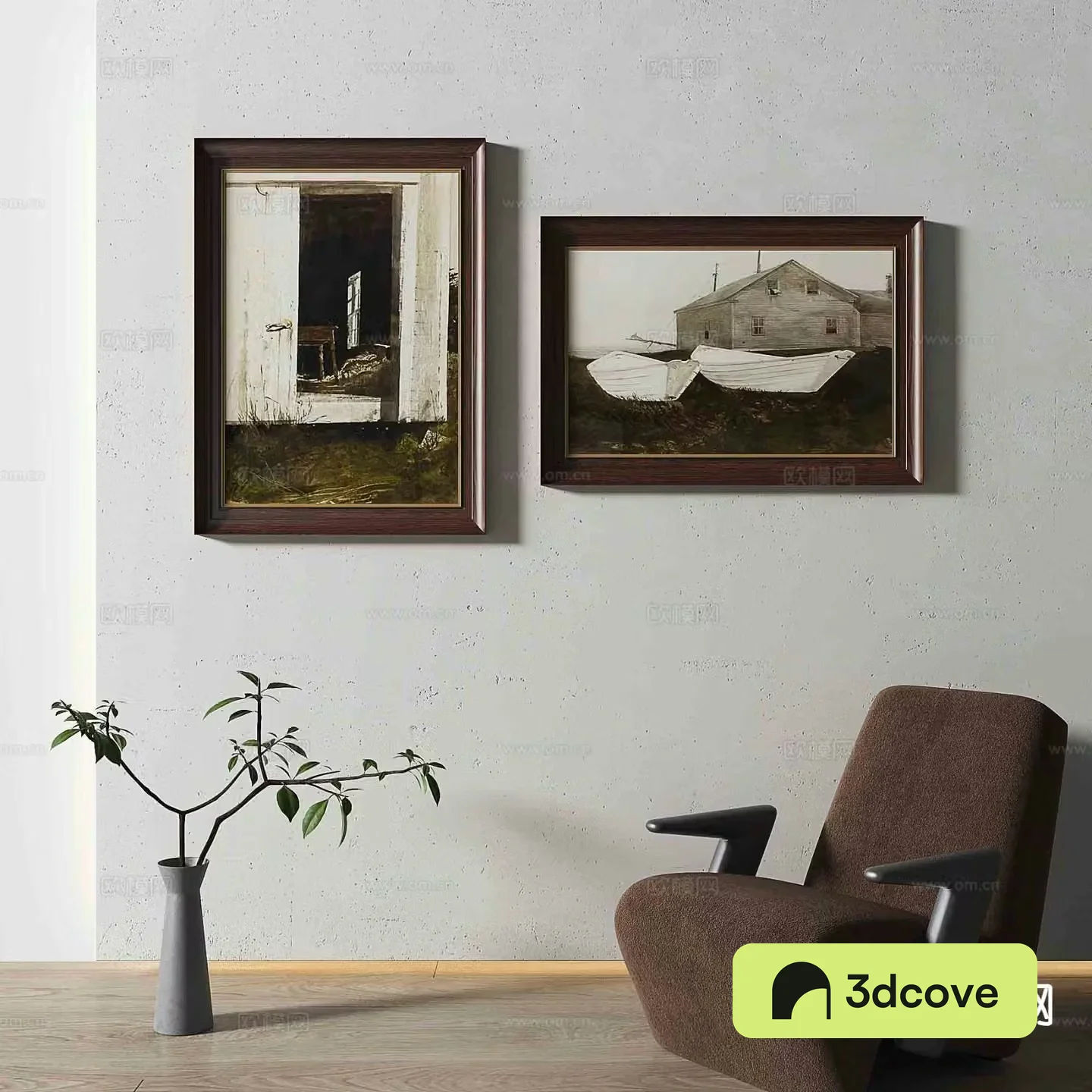 Simple European retro painting decorative painting oil painting
