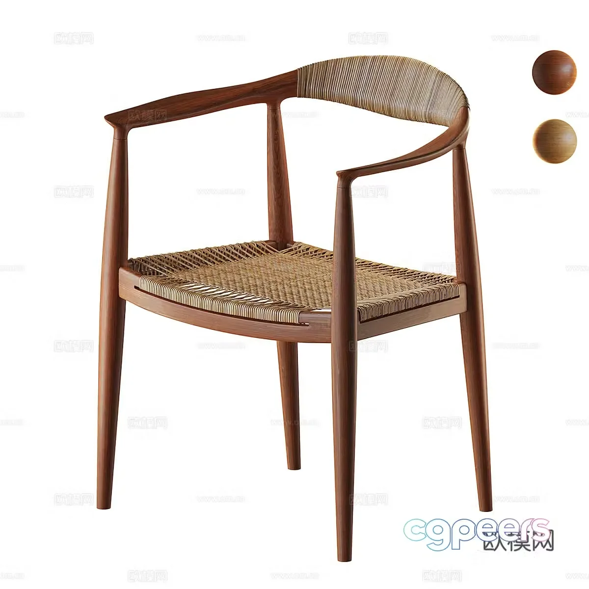 Middle-aged leisure chair Middle-aged single chair Rattan single chair Rattan leisure chair Courtyard leisure chair Garden 3D model