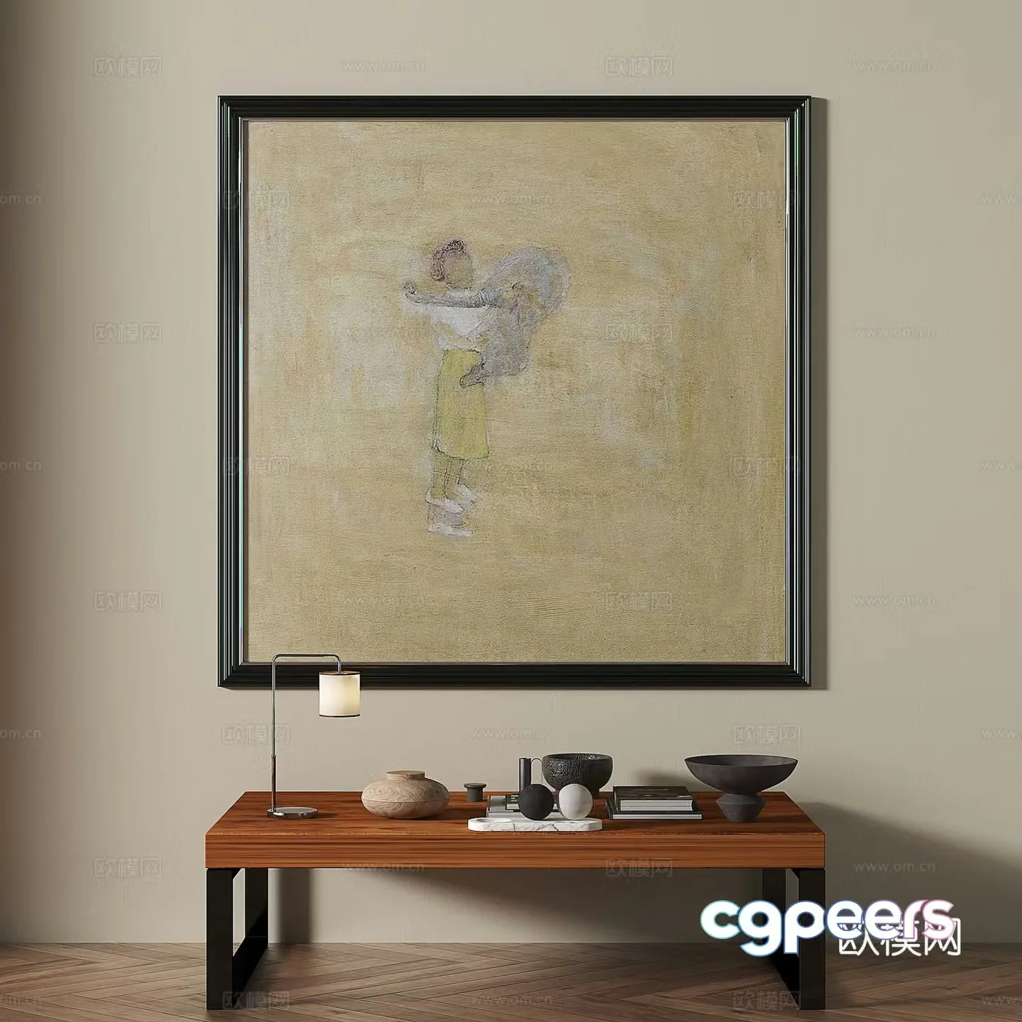 Modern medieval retro decorative painting 3d model