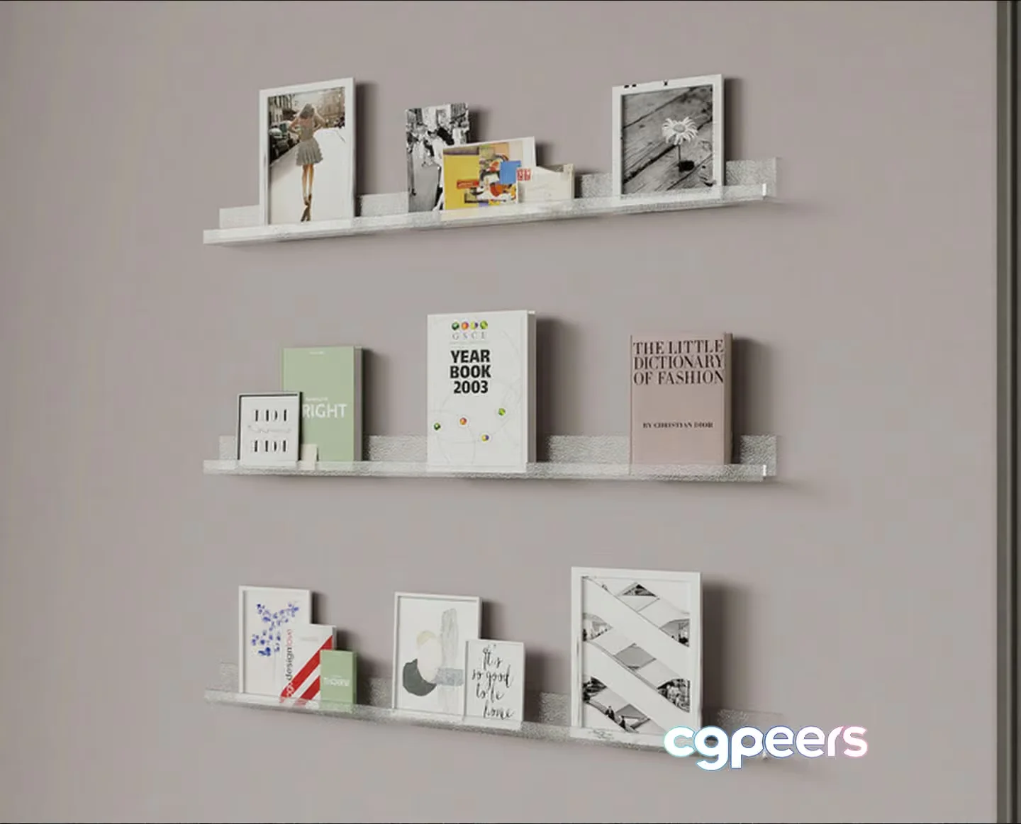 Modern Floating Shelves 3D Model – 11119 – VRAY Render