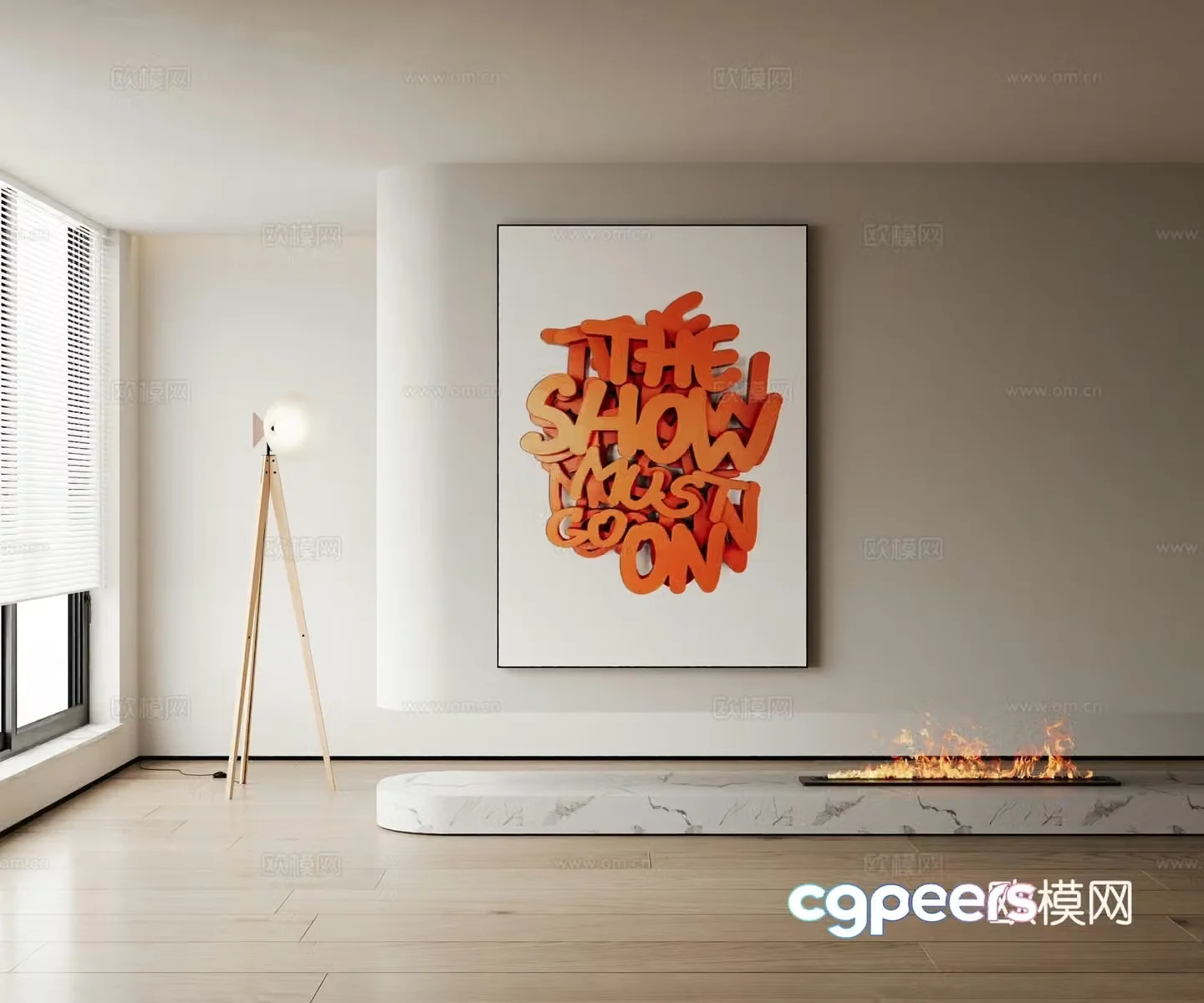 Modern decorative painting 3d model