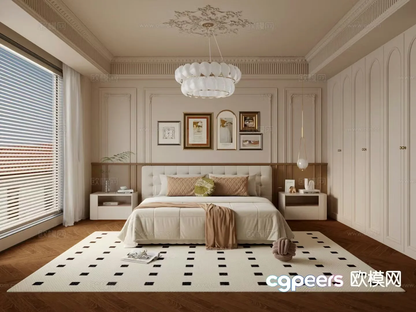 French bedroom master bedroom 3d model