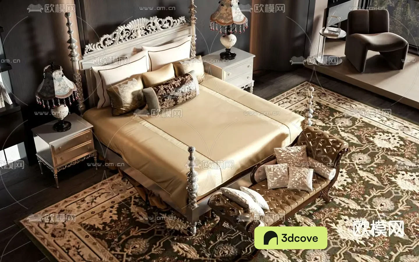 European double bed