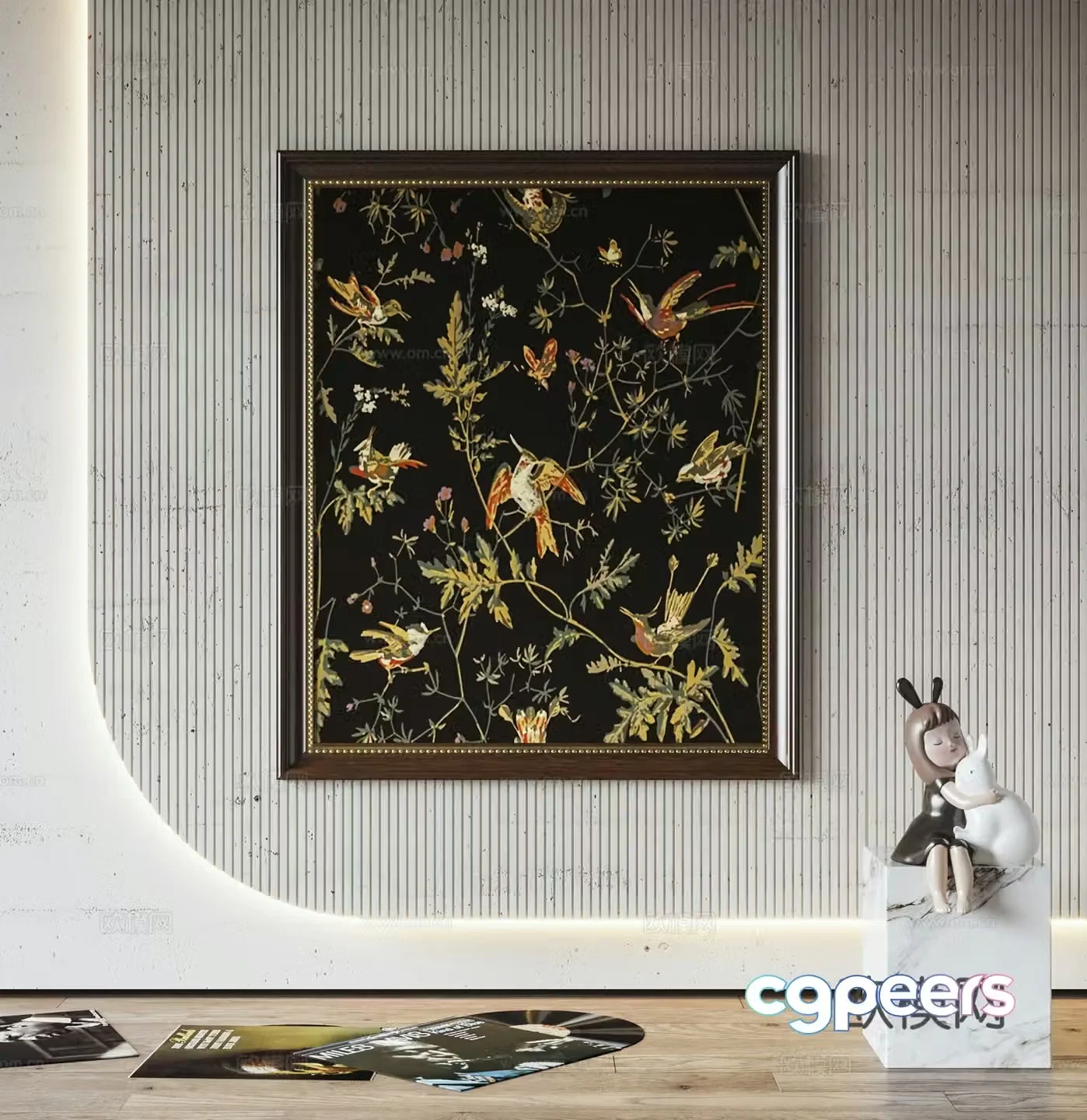 3D model of medieval hanging paintings