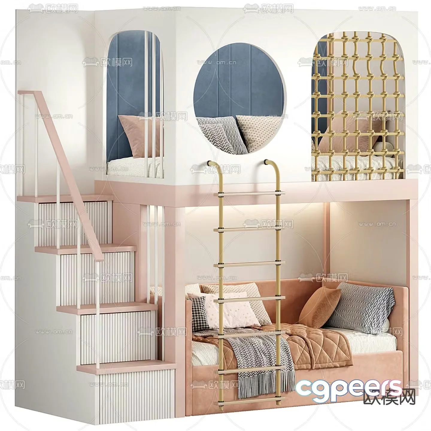 Bunk bed children’s bed child’s bed 3D model