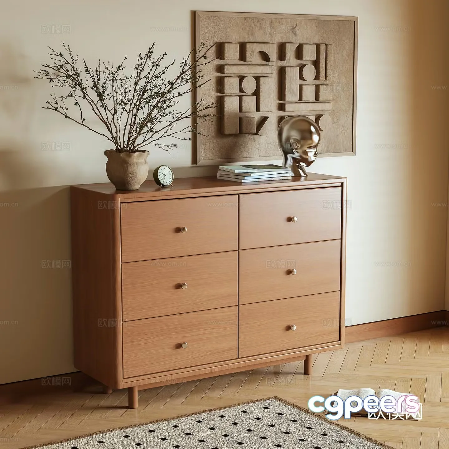 Log Wind Entrance Cabinet 3D Model