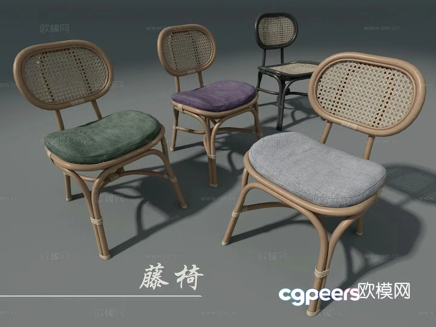 Wicker chair 3d model