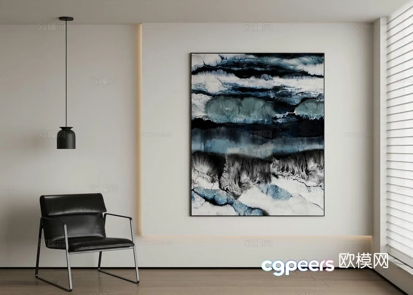 Modern decorative painting 3d model
