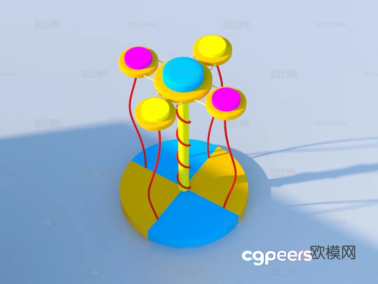 Cartoon toys Children’s Paradise Carousel 3d Model