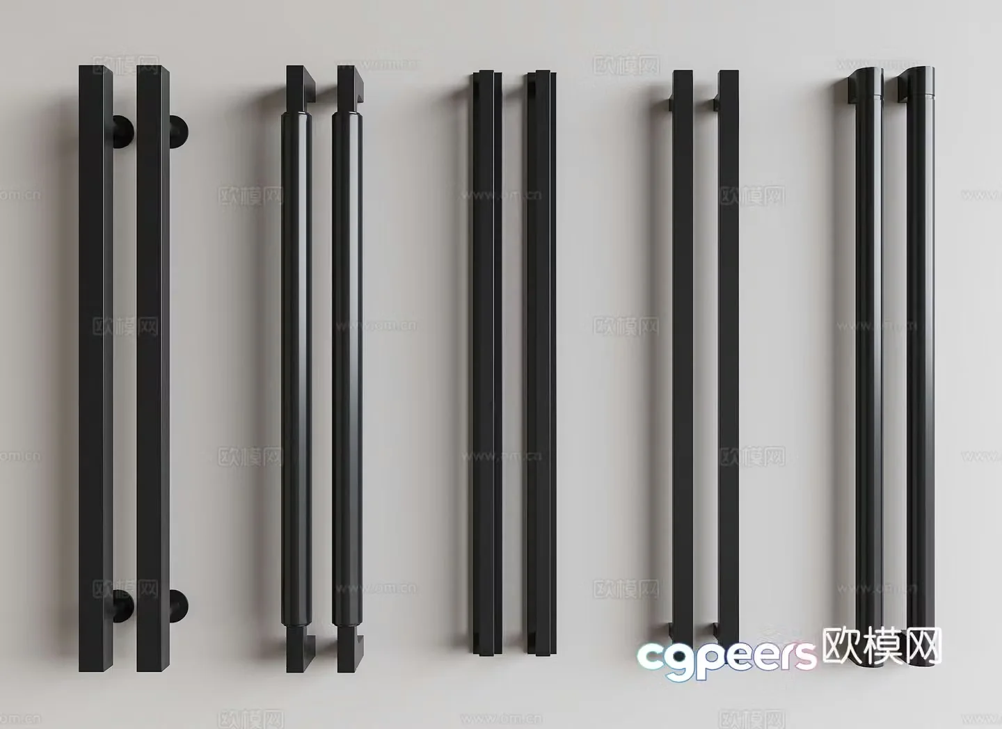 Modern handle door handle glass door handle door handle long handle cabinet door handle 3d model