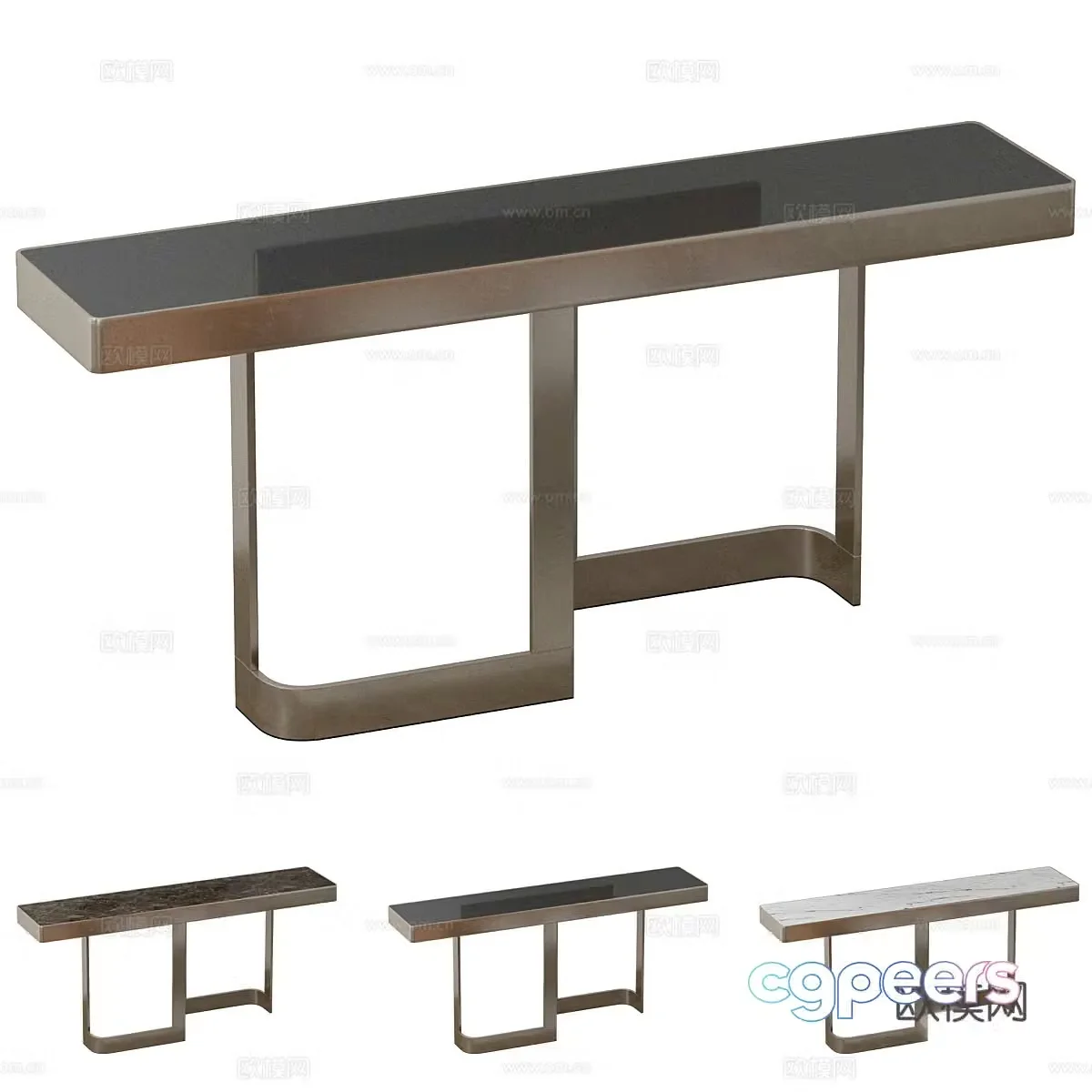 Modern light luxury end view 3D model