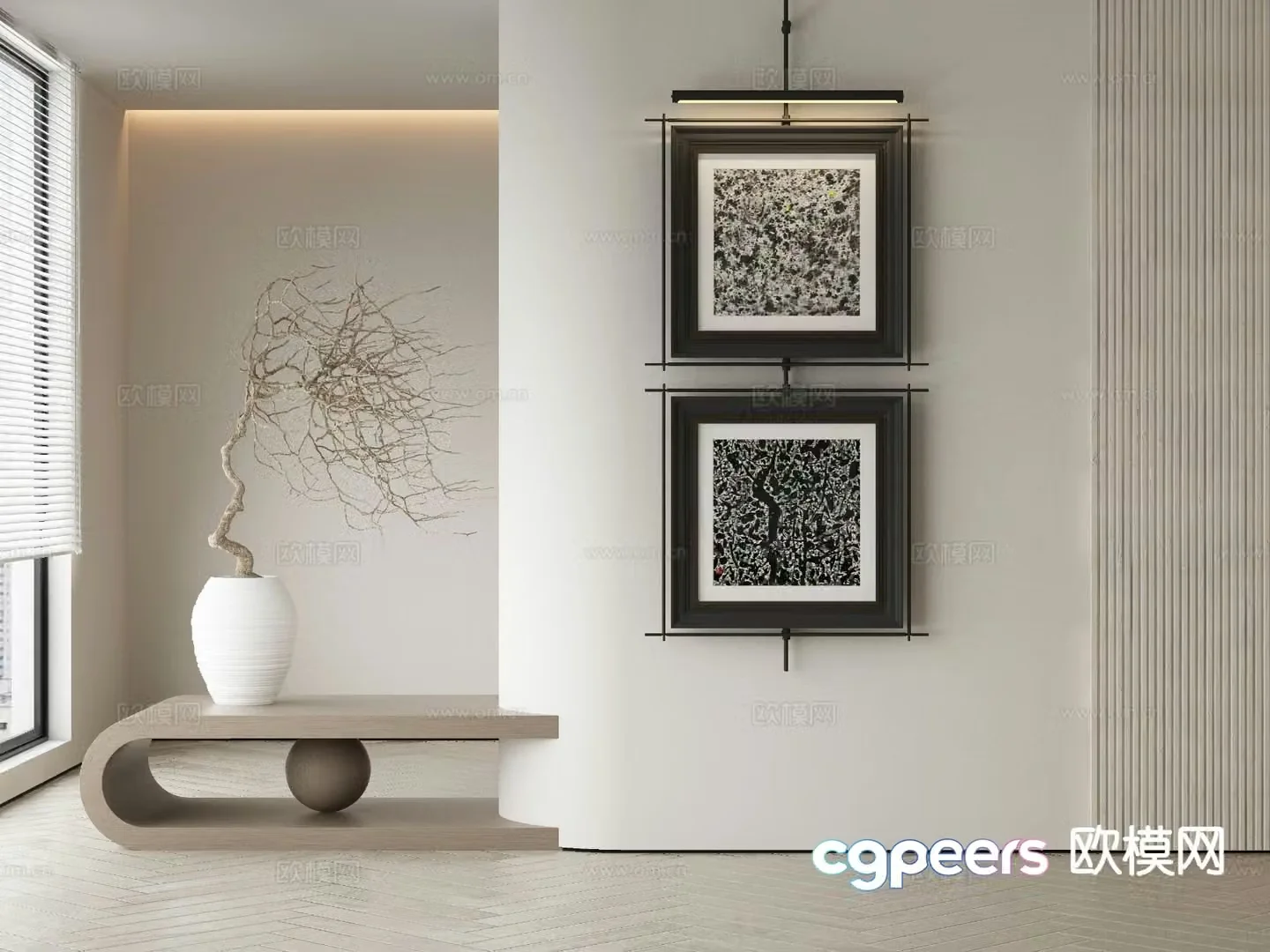 Decorative painting art painting hanging painting 3d model