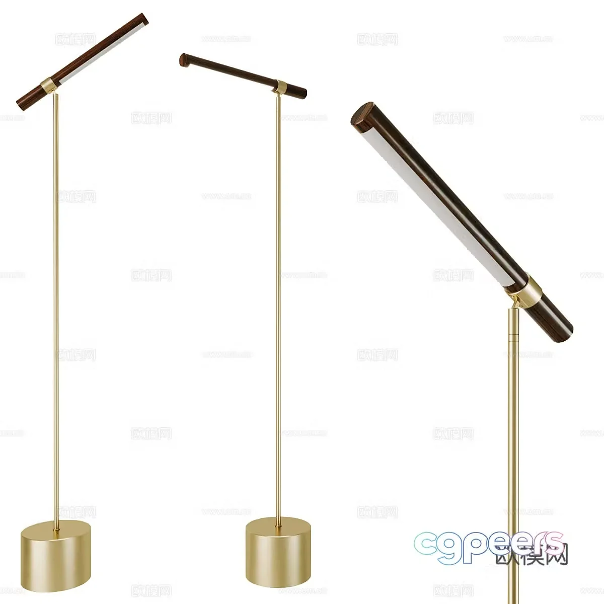 Modern light luxury minimalist metal floor lamp 3D model