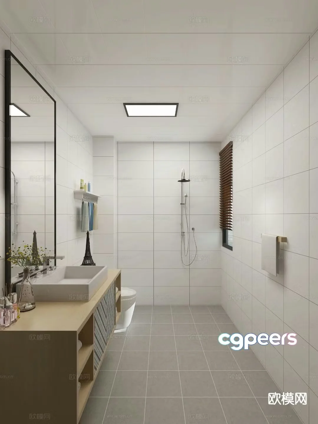 Nordic bathroom bathroom 3d model