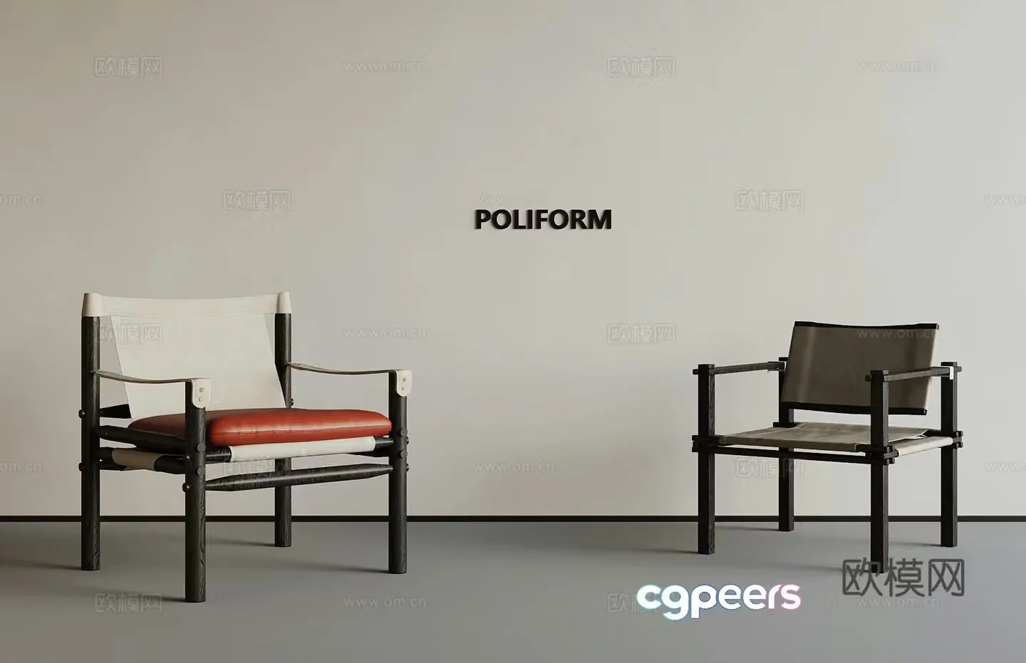 Medium style leisure chair single chair 3d model