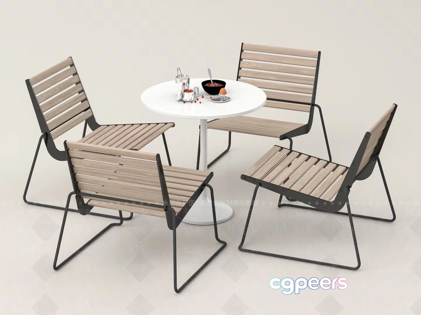 A Patio Set 3D Model – 9198 – VRAY Render
