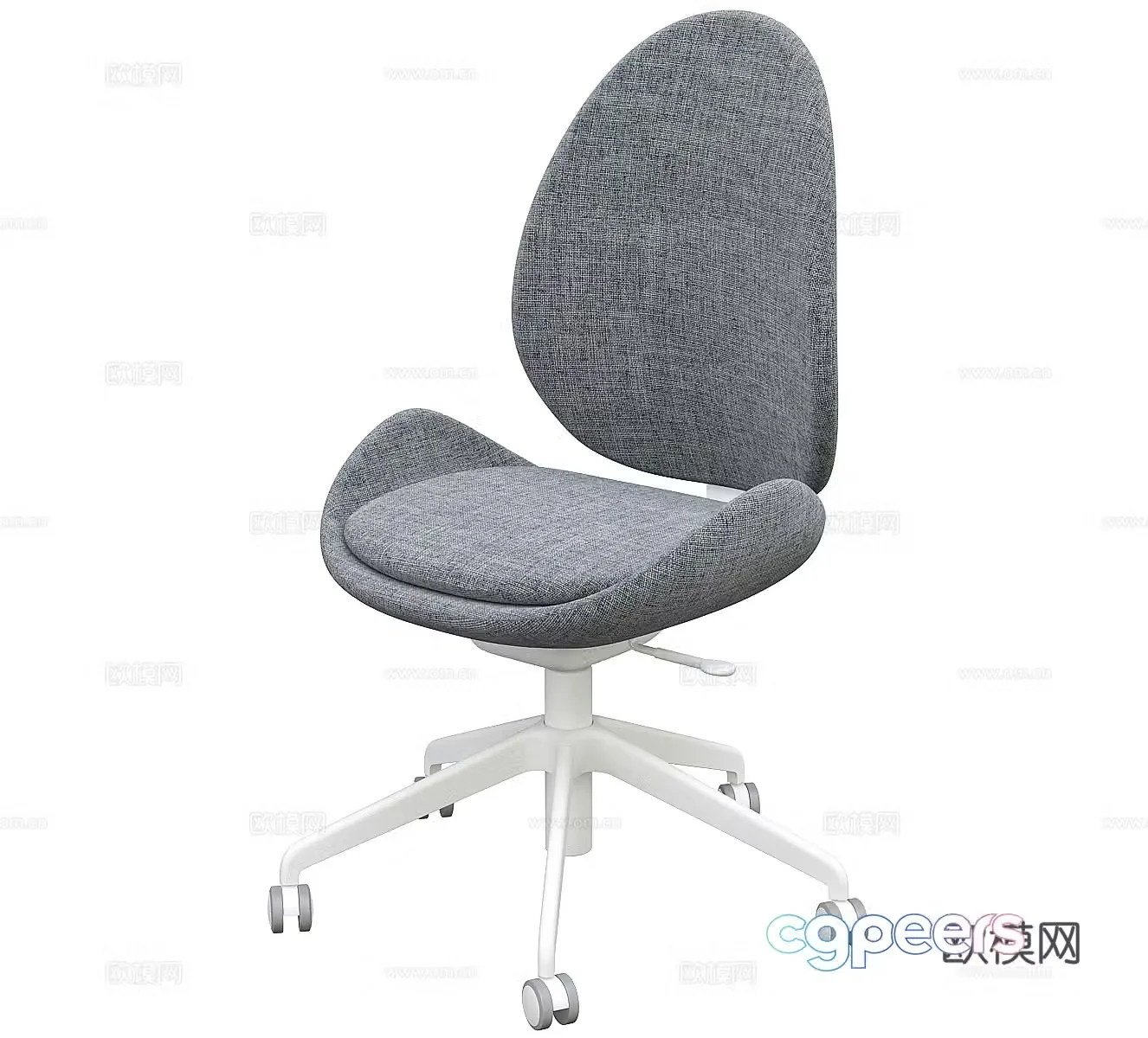 Fabric office chair Fabric single chair Fabric leisure chair Work chair Rotary chair Wheelchair 3D model