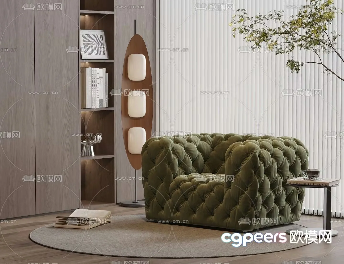 Single sofa leisure sofa 3d model