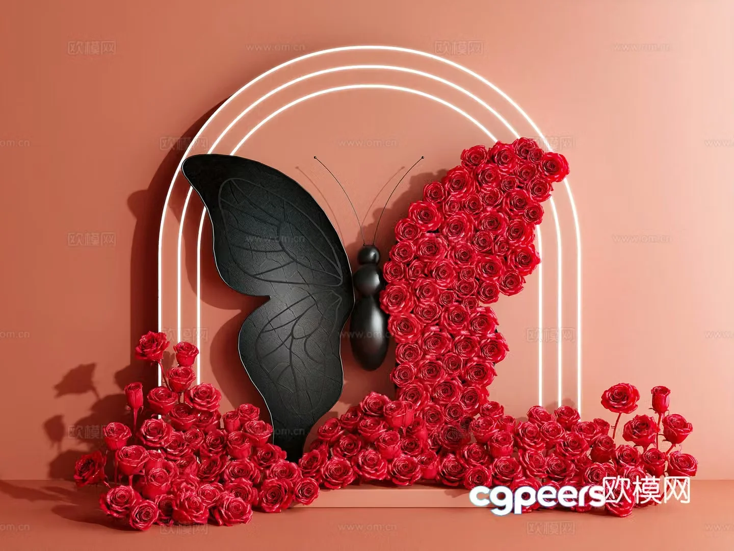 Modern art installation Beauty Chen Butterfly 3d model