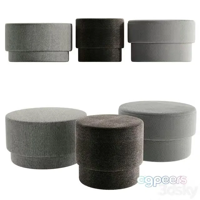3ds Max Free – Pouffe set Normann Copenhagen
