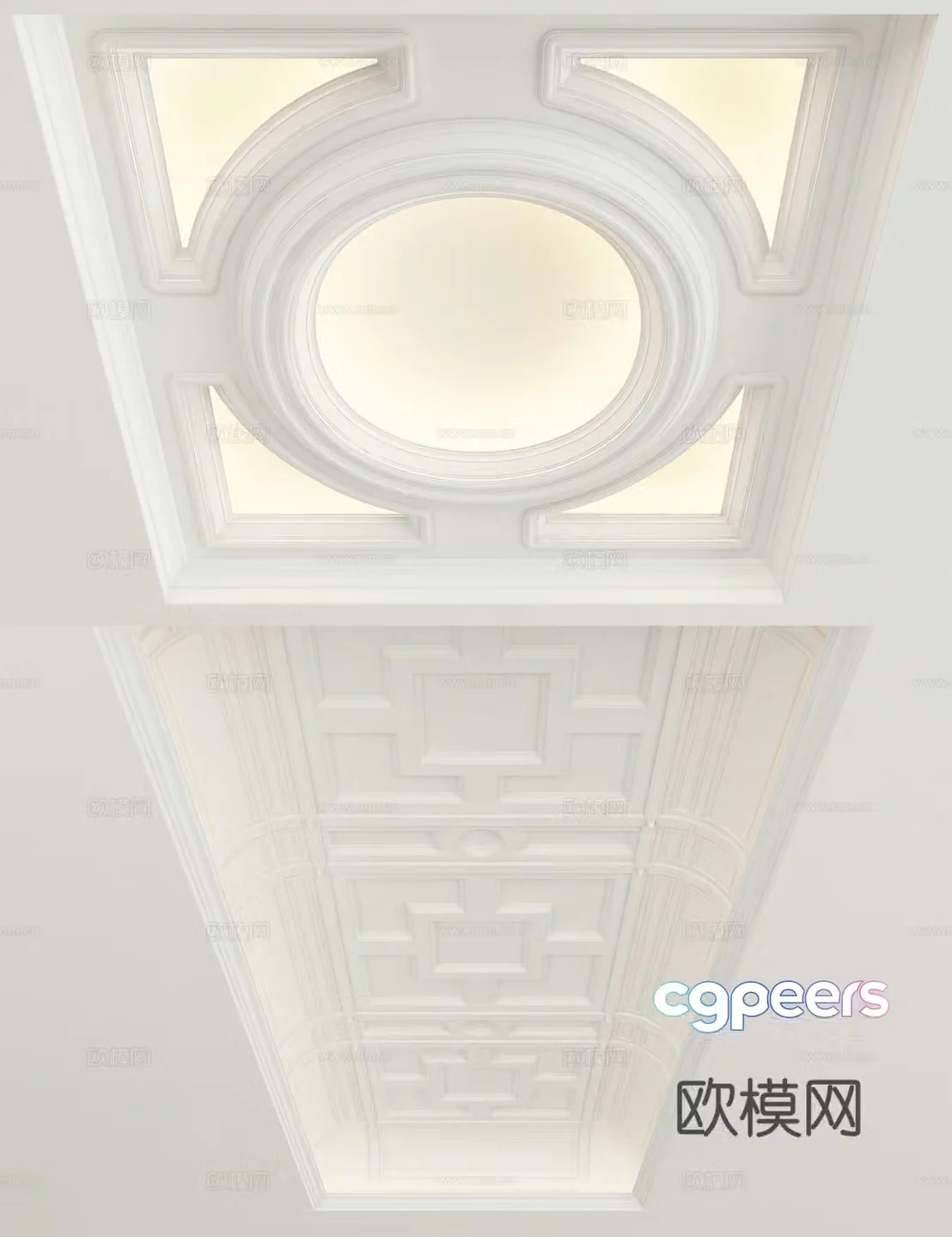 European style ceiling 3D model