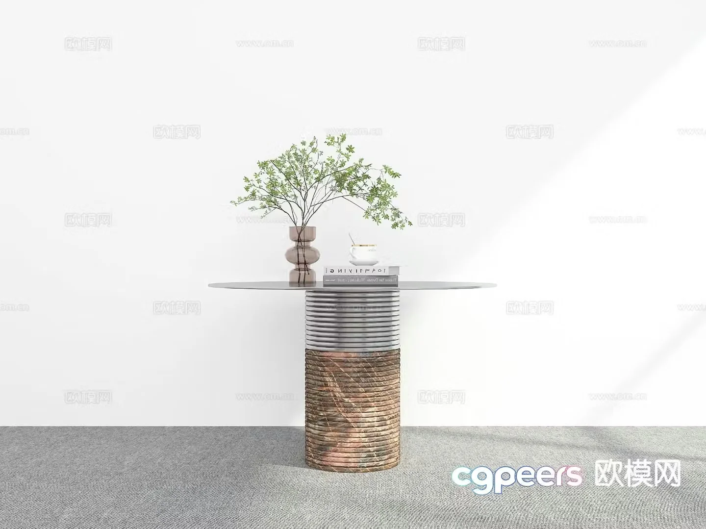 Modern dining table 3d model