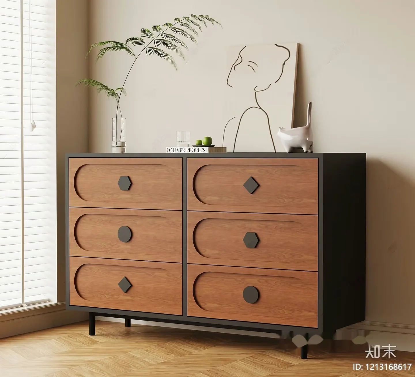 Modern Dresser With Drawers 3D Model – 6575 – VRAY Render