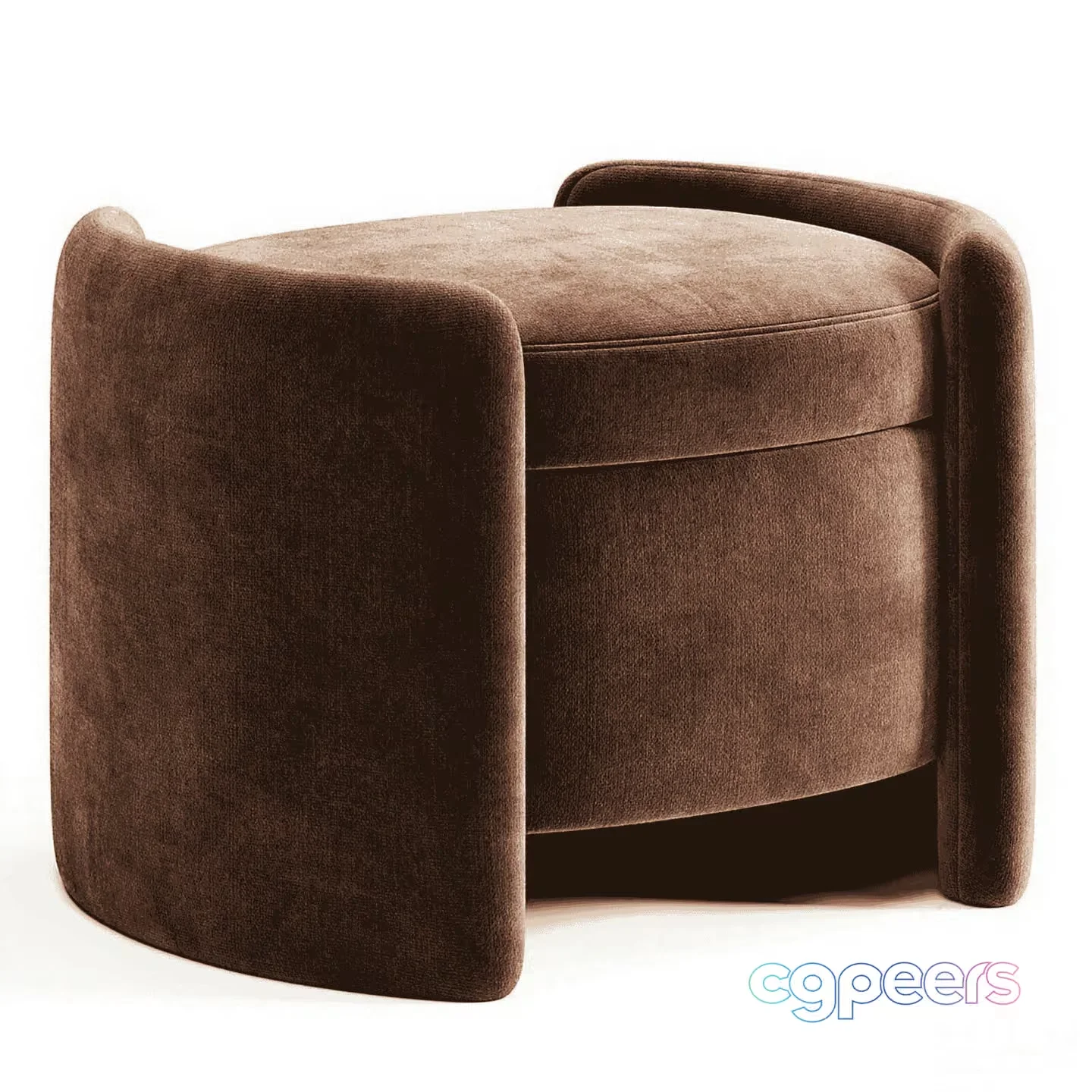 Modern Brown Ottoman 3D Model – 10702 – CORONA Render
