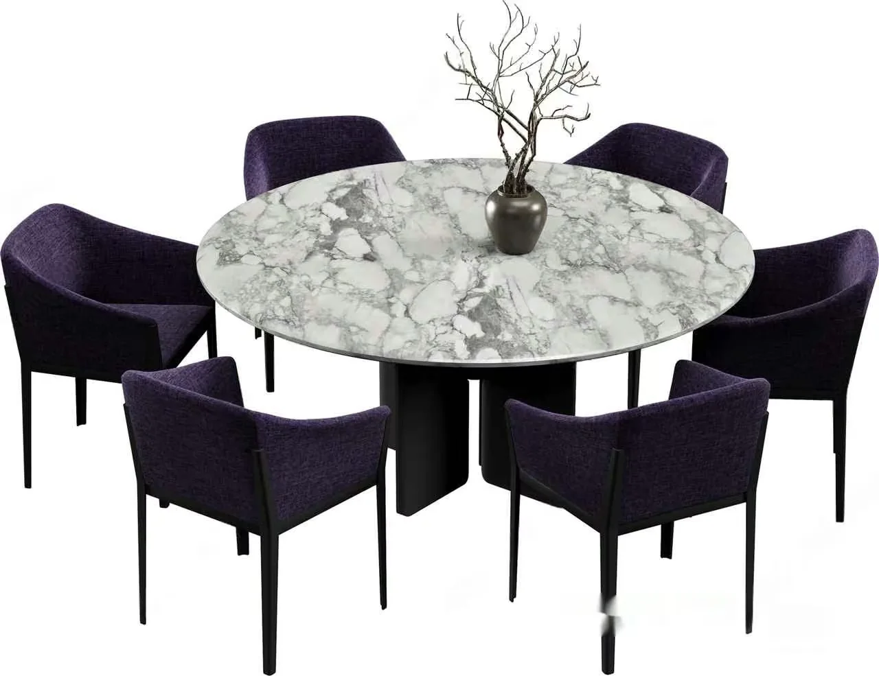 Modern Dining Table 3D Model – 16022 – VRAY Render
