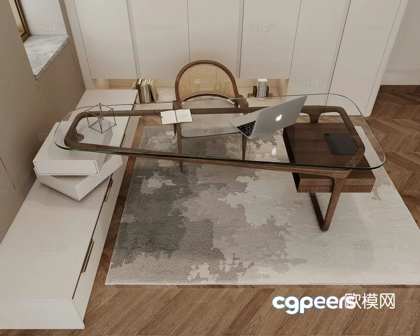 Modern study 3d model