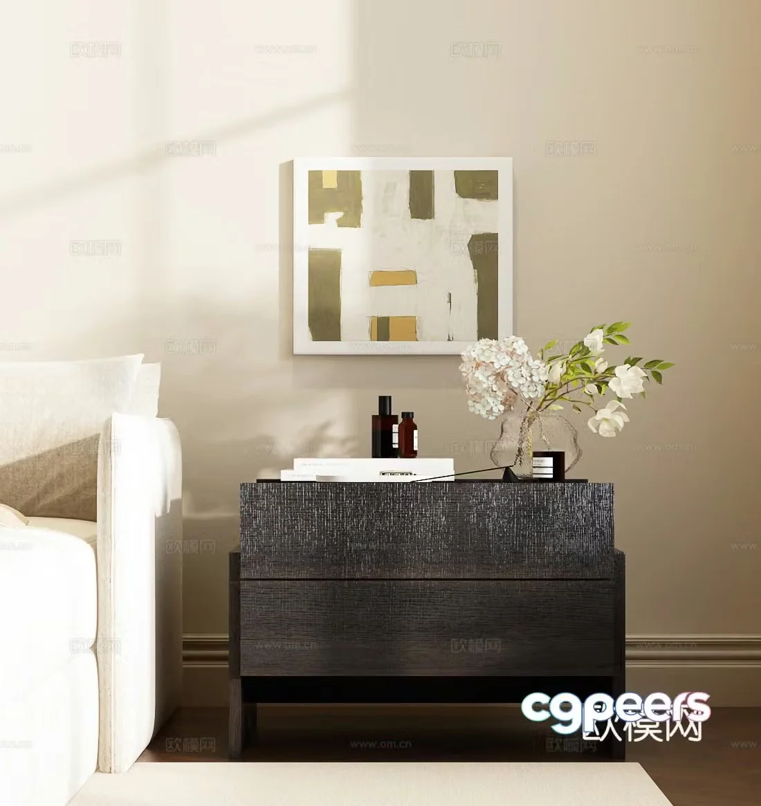 Modern corner table Modern side table Modern bedside table Modern side table Modern side table 3D model