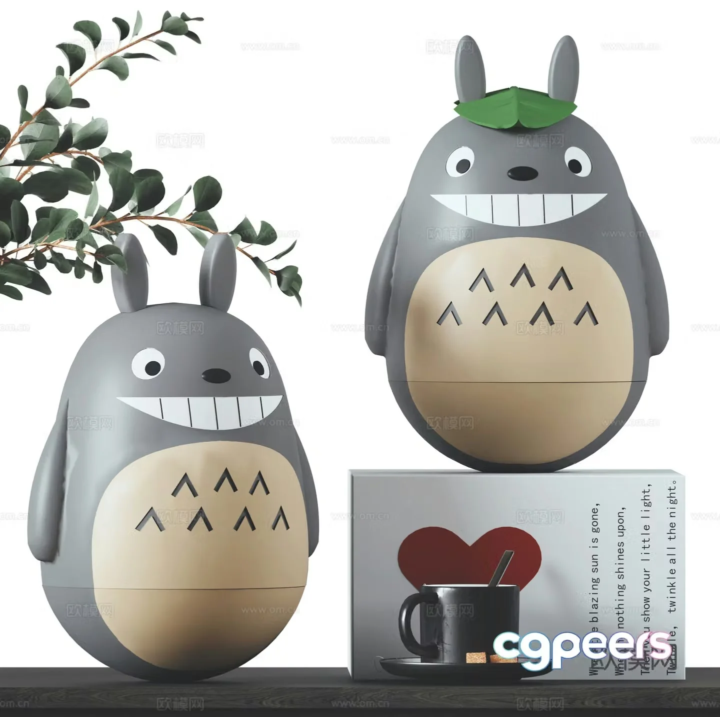 Modern chinchilla doll decoration 3d model