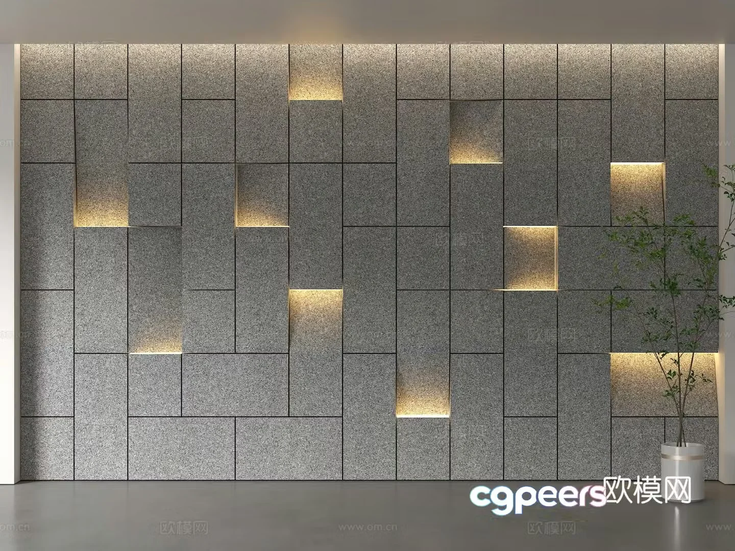 Modern porch background wall Stone background wall Geometric stone background wall Stone gradient background wall Rock 3d model