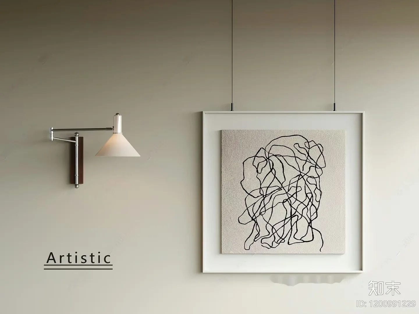 Modern Art Piece 3D Model – 11570 – VRAY Render