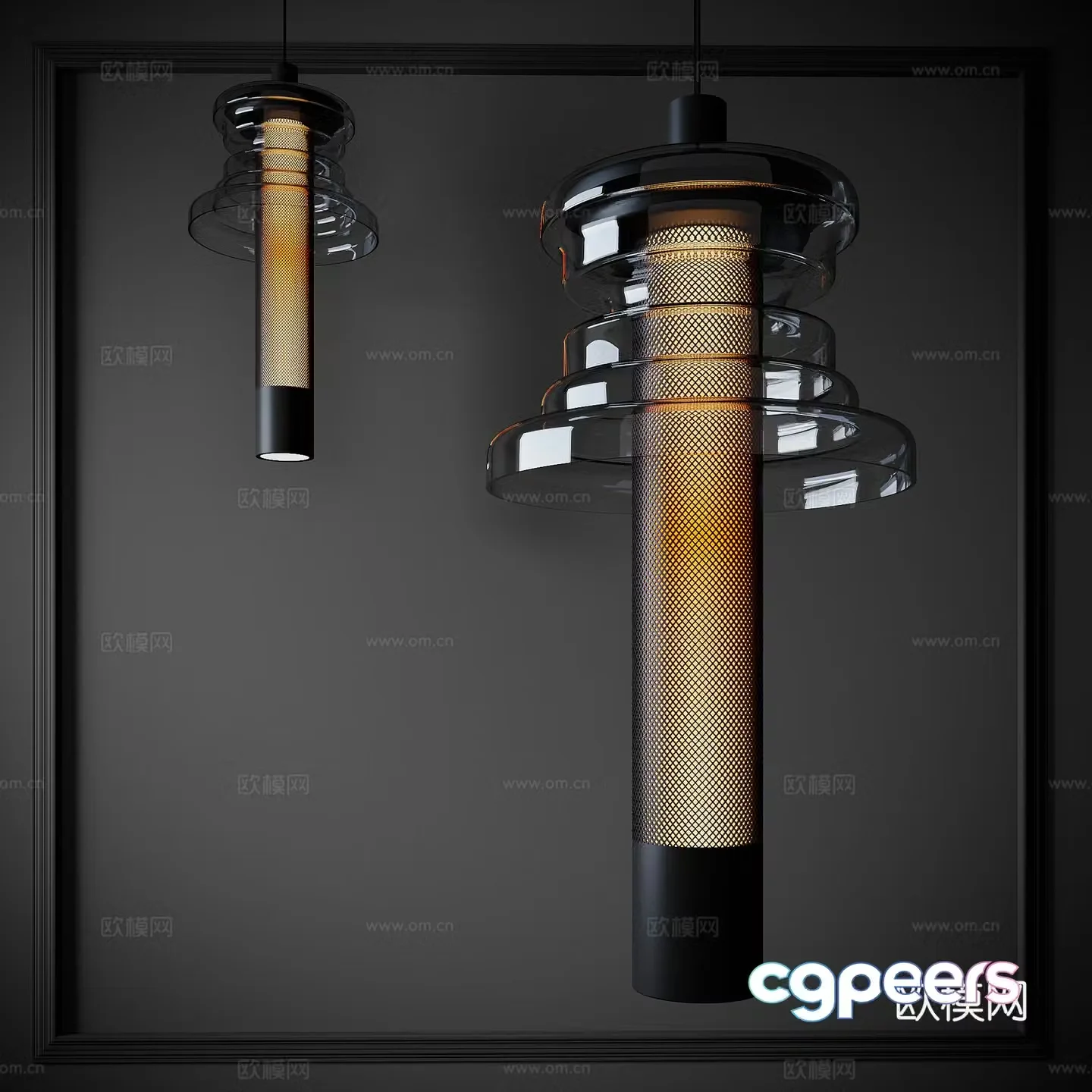 Chandelier Glass Chandelier Metal Chandelier Long Strip Chandelier Small Chandelier Restaurant Chandelier Art Chandelier 3D Model