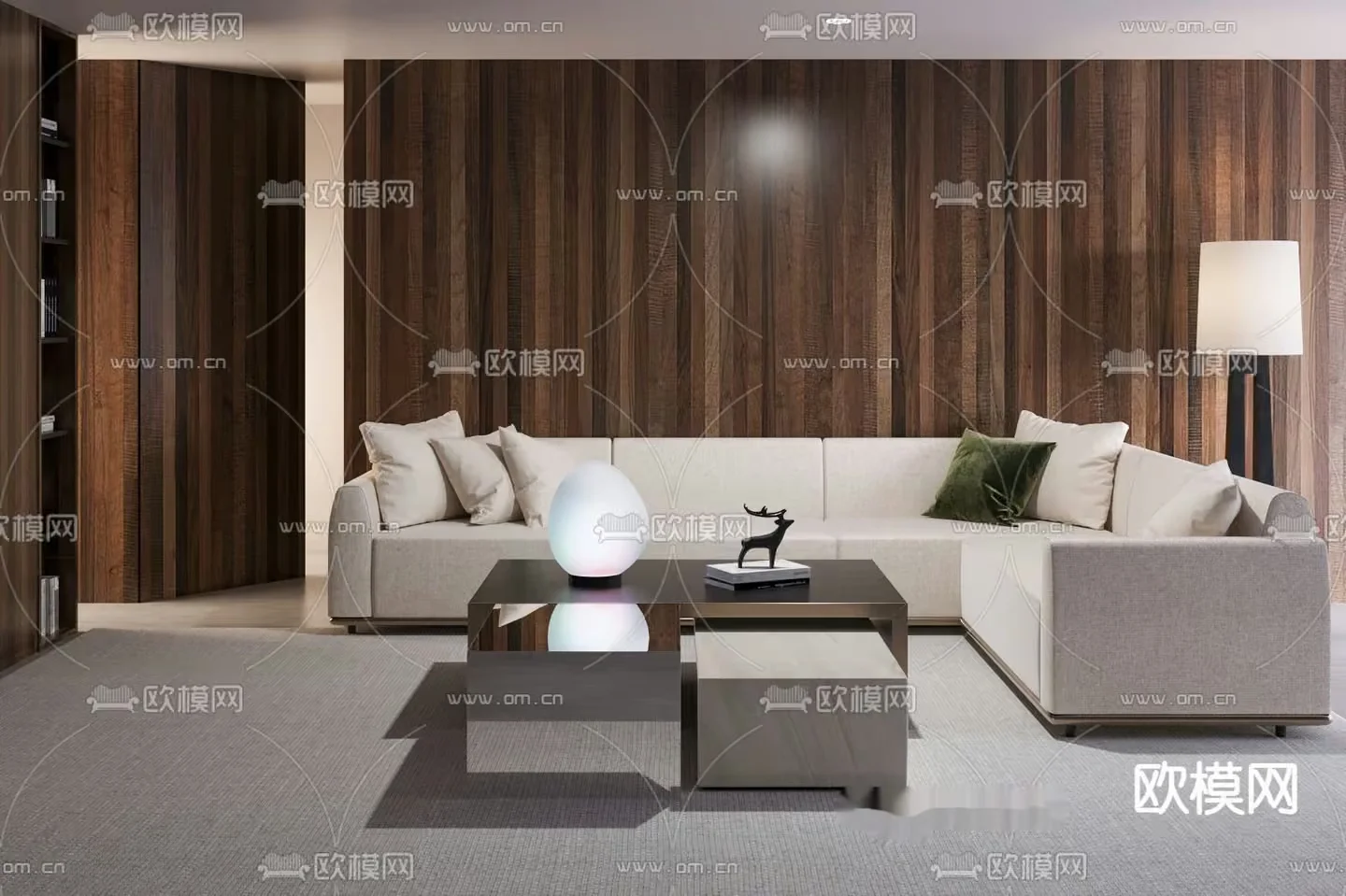 Modern Living Room 3D Model – 21065 – VRAY Render