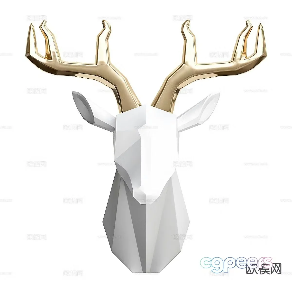 Deer head wall decoration 3d model