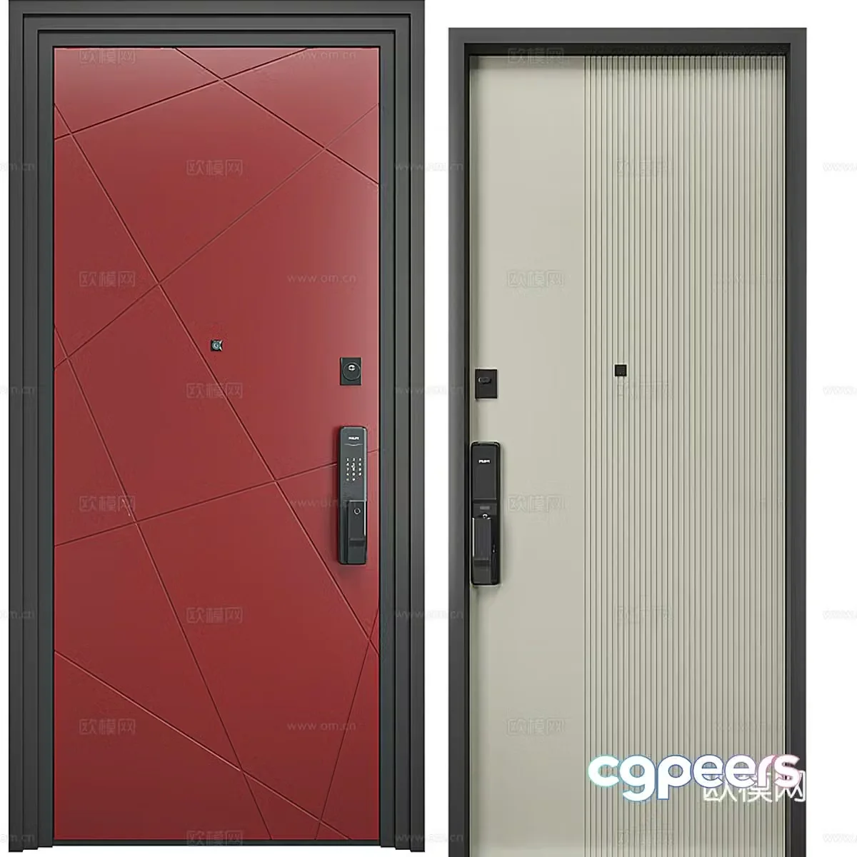 Modern door entrance door bedroom door 3d model