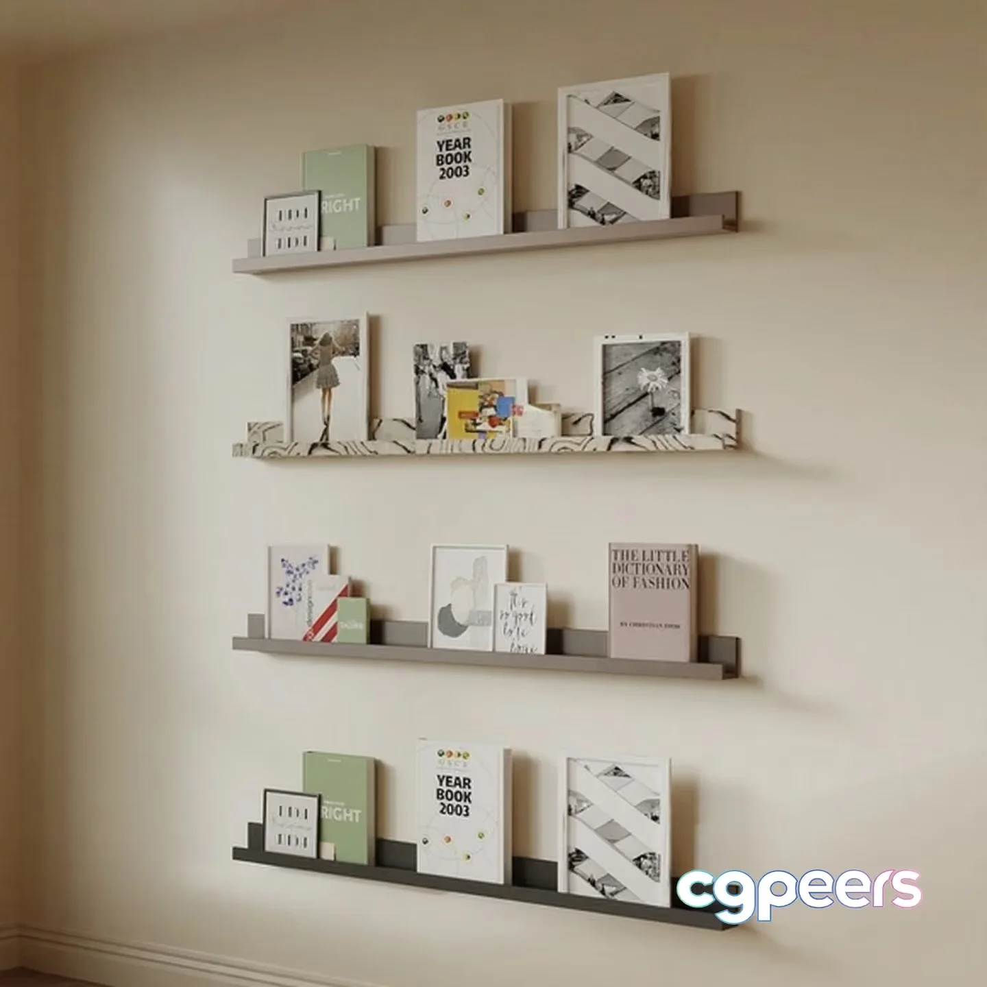 Modern Floating Shelves 3D Model – 12166 – VRAY Render