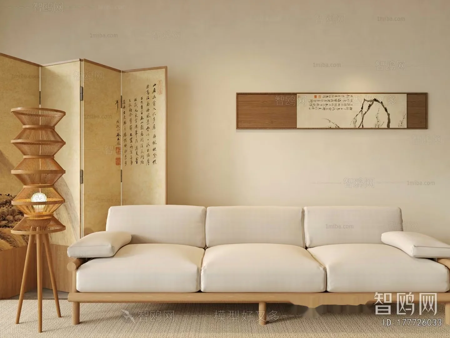 A Modern Living Room 3D Model – 4308 – VRAY Render