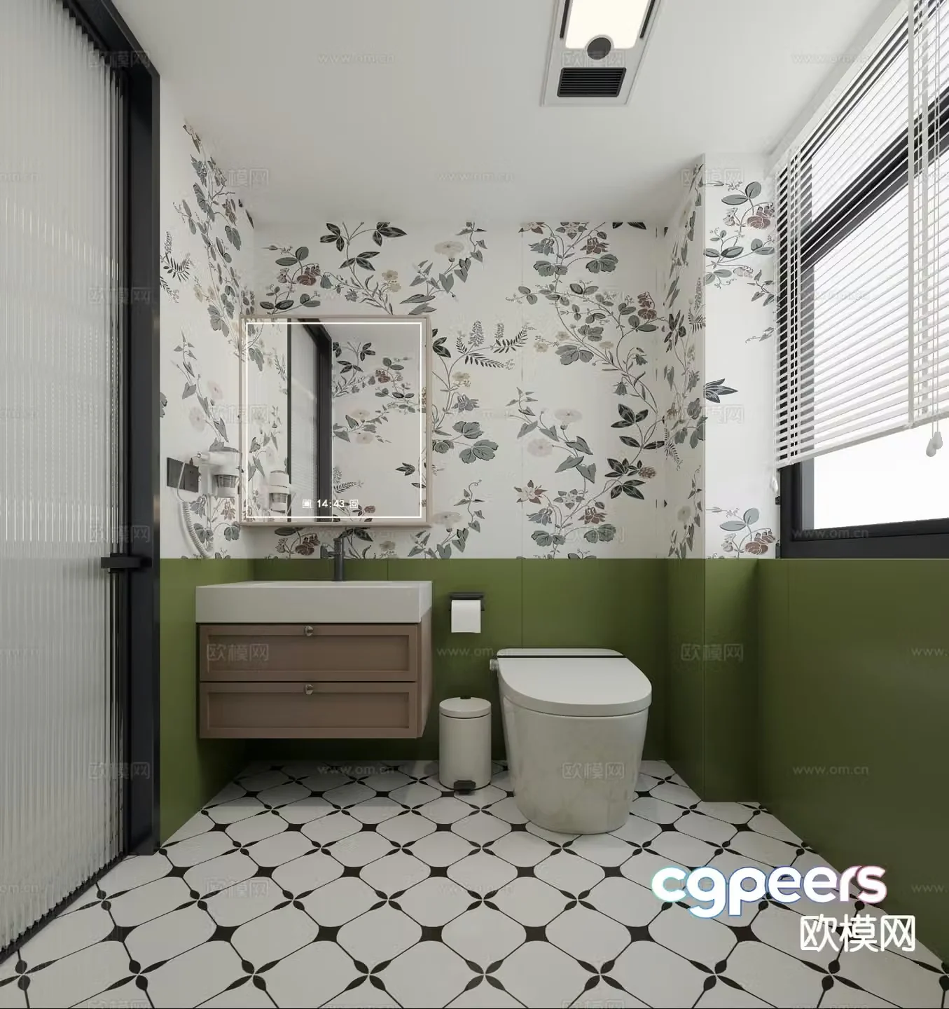 Medieval style bathroom bathroom 3d model