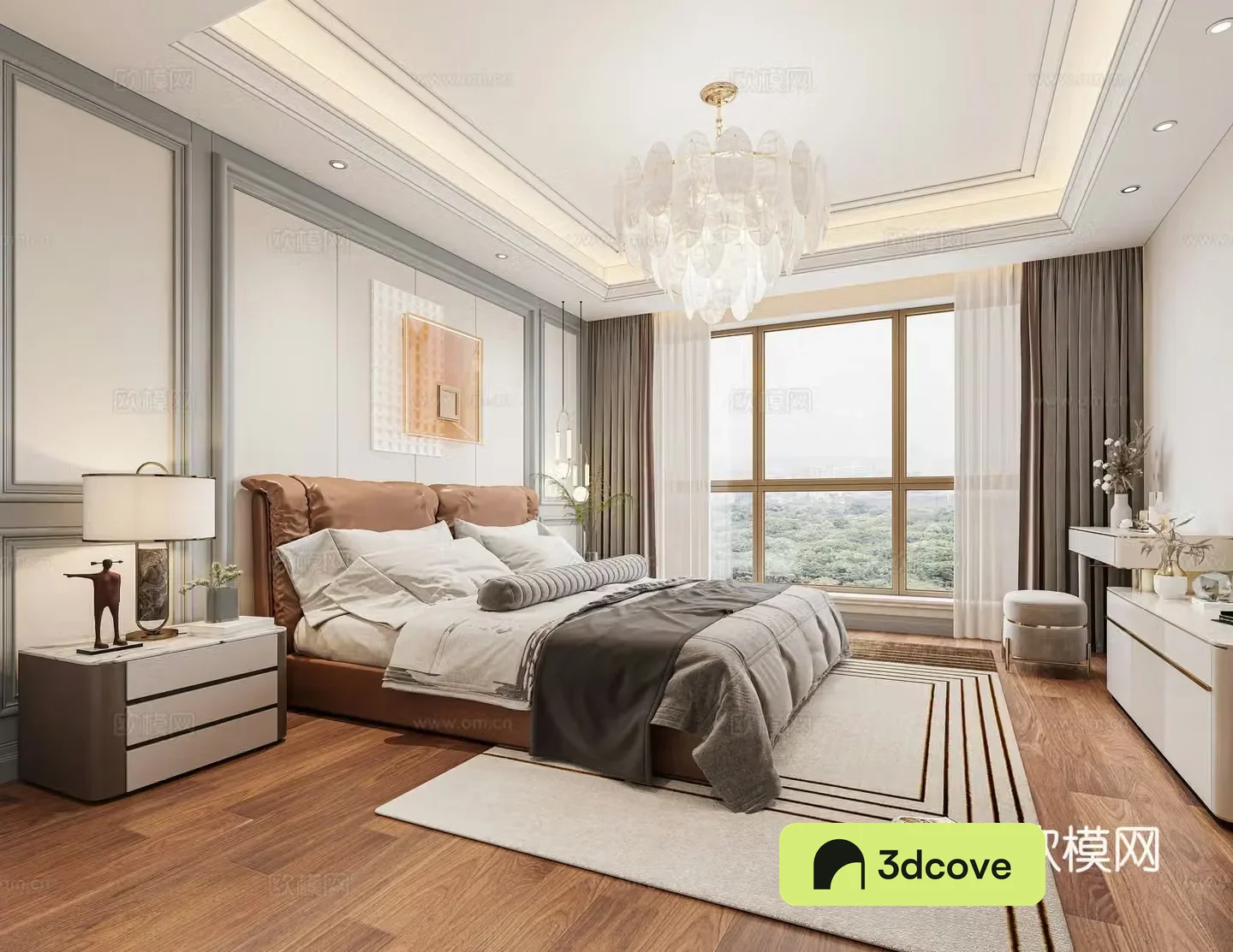 Simple European bedroom