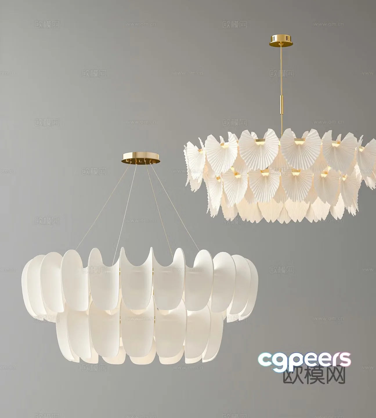 Modern Cream Chandelier French Cream Chandelier Lamp Combination Decorative Chandelier Art Chandelier 3D Model