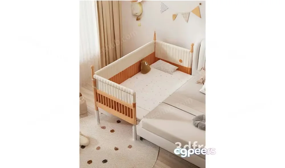 A Baby Crib 3D Model – 18956 – VRAY Render